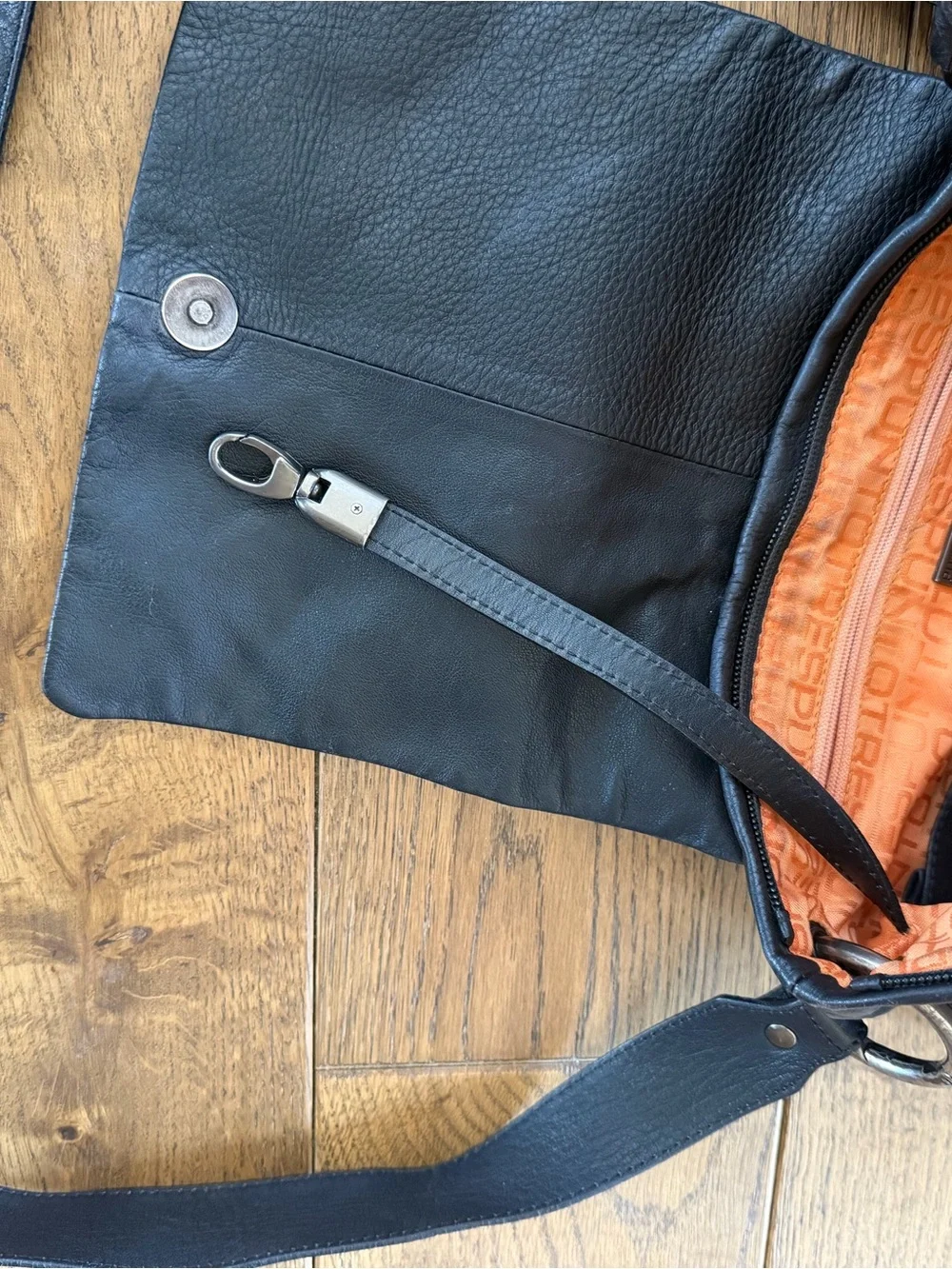 Soft Black Spanish Leather Crossbody Bag Minimalist Practical Fall Perfect